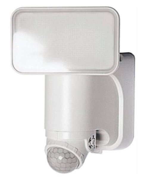 Heathco HZ-7162-WH Solar Motion Activated Security Light With Power Reserve Technology, 180 deg Sensing, 300 lumens