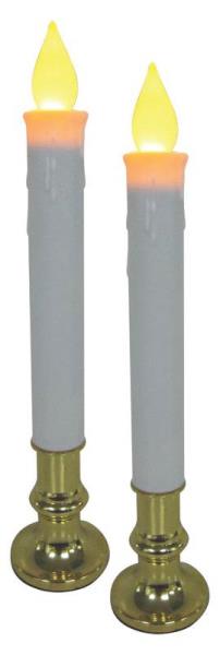 Holiday Basix E03401 Flameless LED Taper Candle, Set of 2