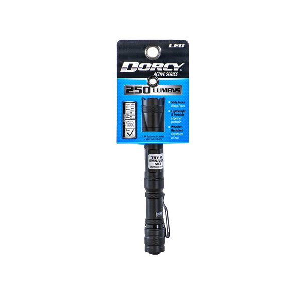 Dorcy 41-4117 Active Seris LED Flashlight, Black, 250 Lumens