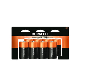 Duracell® MN13R8DWZ17 Alkaline D Battery, 1.5 Volt, 8-Pack