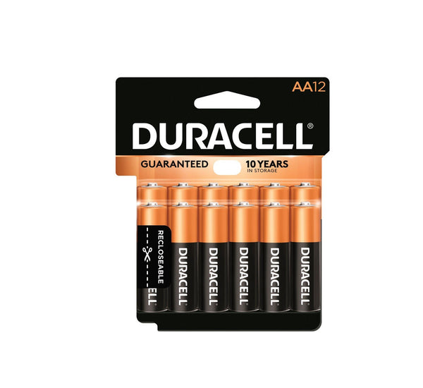 Duracell MN15RT12Z Coppertop AA Alkaline Batteries, 1.5 volt