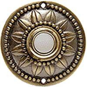 Carlon DH1651L Wired Door Bell Pushbuttons, 8-24 Volt, Antique Brass
