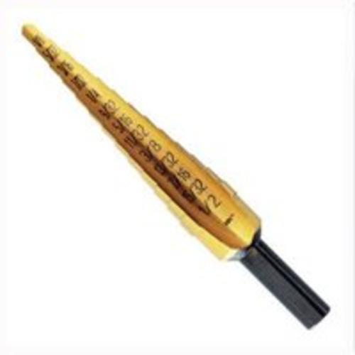 Irwin 15101ZR Titanium Fractional Step Drill Bit, 1/8"-1/2"