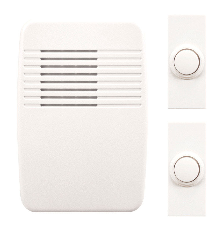 Heath Zenith SL-7367-02 Wireless Door Chime Kit, White