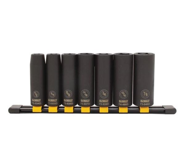 Dewalt DWMT74448OSP Deep Impact Socket Set, 7 Piece