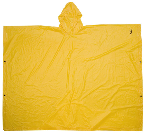 CLC R10410 Lightweight PVC Rain Poncho, 50" x 80", Yellow
