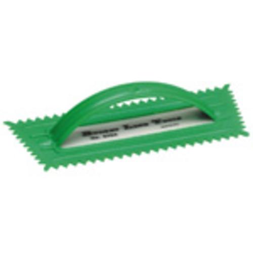Marshalltown 16263 Plastic Notched Trowel 10"x4-1/4", Green