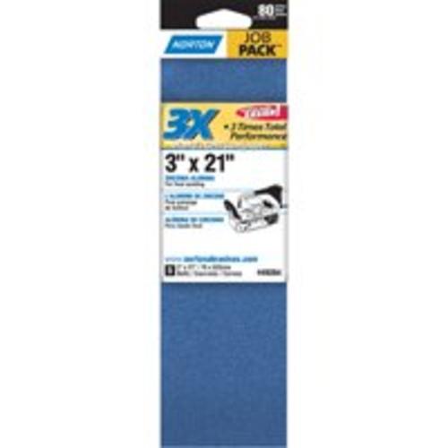 Norton 07660749264 3X Power Sanding Belt, 3"x21"