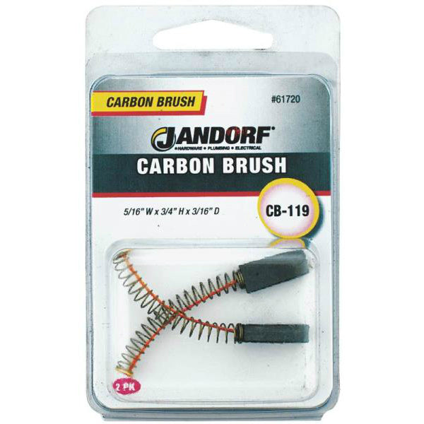 Jandorf 61720 CB119 Motor Carbon Brushes, 3/4" x 5/16" x 3/16"