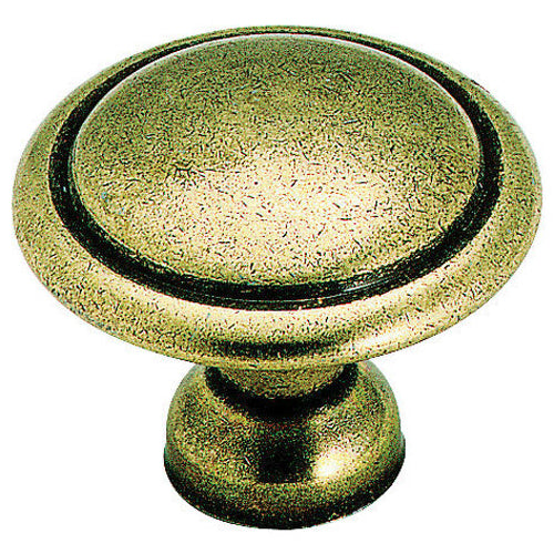 Amerock 848LB Cabinet Round Knob, 1-3/8", Burnished Brass