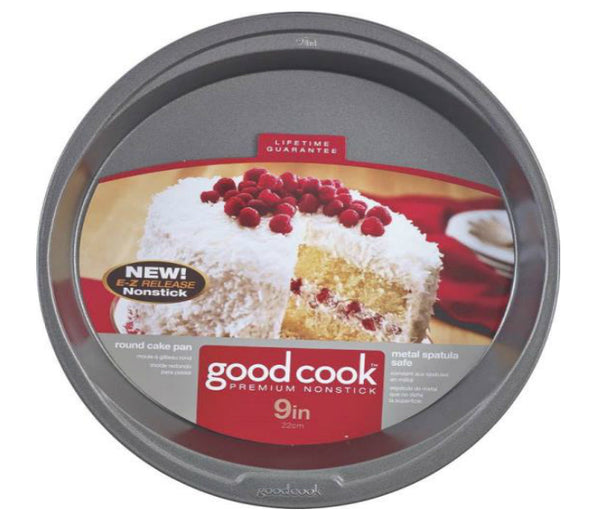Good Cook 04016 Non-stick Round Cake Pan, 9"