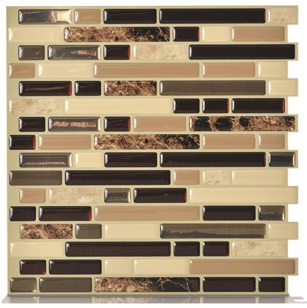 Smart Tiles SM1034-1 Bellagio Adhesive Decorative Wall Tile, Keystone