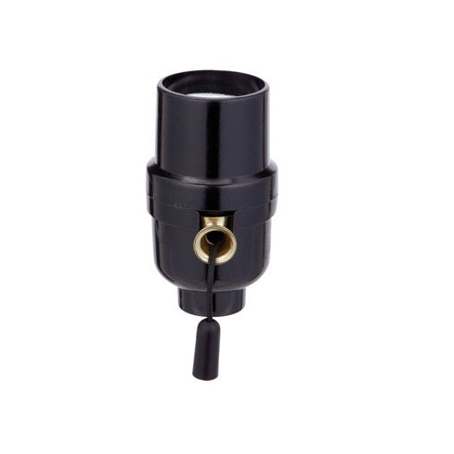 Jandorf 60532 Phenolic Socket With 3 Way Pull Chain, Black