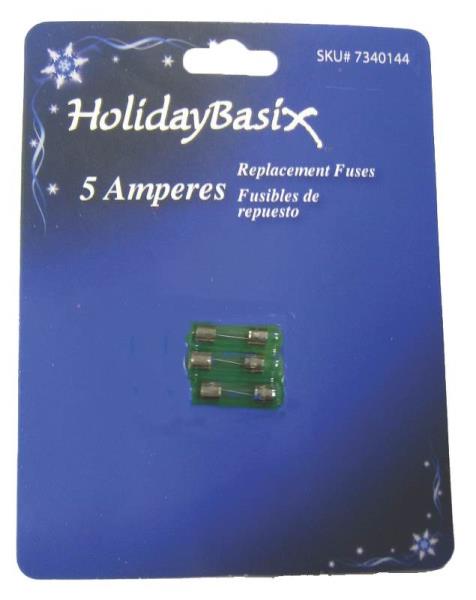 Holiday Basix U14Z103A Replacement Fuses, 5 Amp