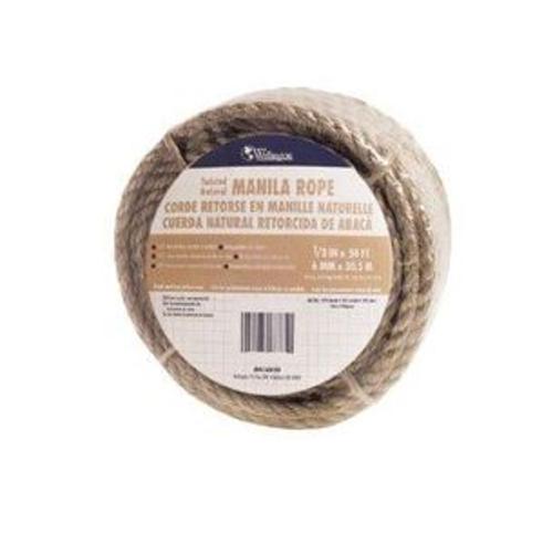 Wellington 28772 Manila Rope, 1/2" x 50&#039;