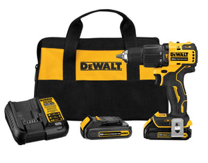 DeWalt DCD709C2 Atomic Brushless Cordless Compact Hammer Drill/Driver Kit, 20 Volt
