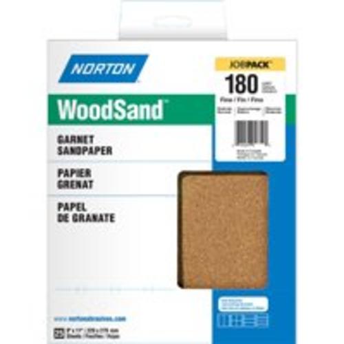 Norton 01580 Garnet Sandpaper, 9"x11", Pkg/25