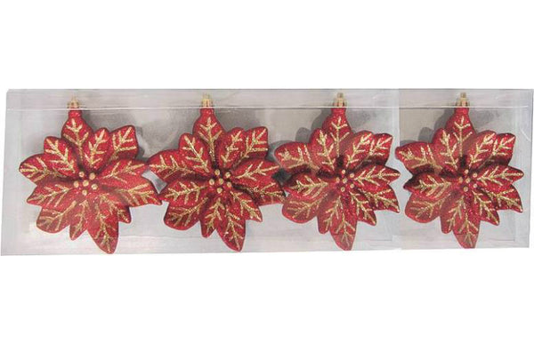 Holiday Basix PTC-11006/5 Poinsettia Ornament, 5"