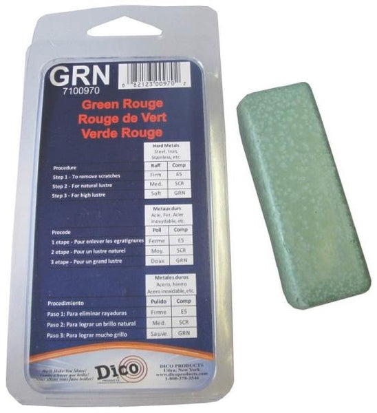 Dico 7100970 Soft Rouge Buffing Compound, Green