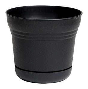 Bloem SP0500 Saturn Bowl Planter, Plastic, Black, 4.5" x 5"
