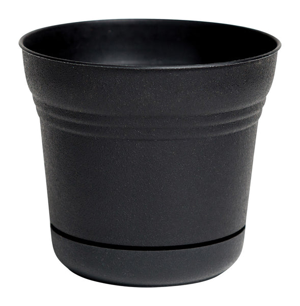Bloem SP0500 Saturn Bowl Planter, Plastic, Black, 4.5" x 5"