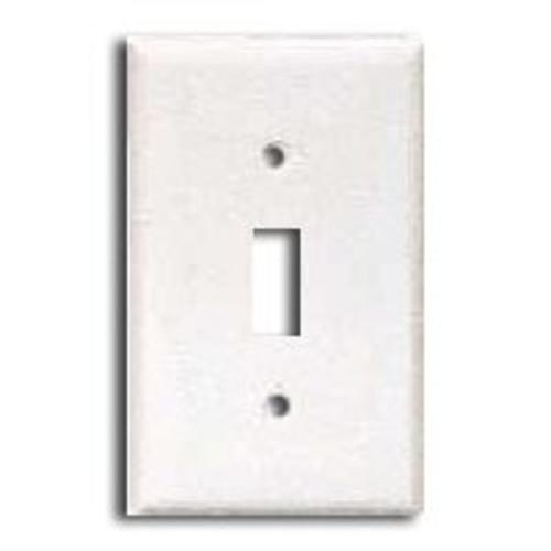 Cooper Wiring 5134W Nylon 1-Gang Toggle Switch Standard Size Wallplate, White
