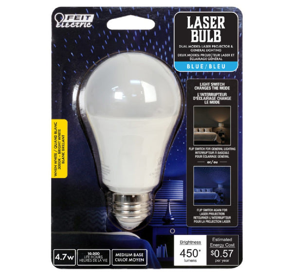 Feit Electric BPA19/BLASERLED Non-Dimmable LED Laser Bulb, 4.7 W