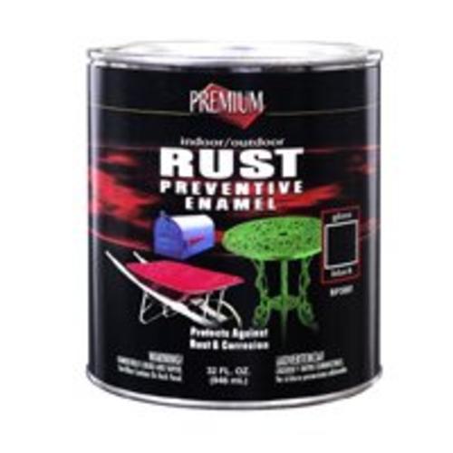 Premium 208345T Rust Preventive Enamel, 1 Pt, Black