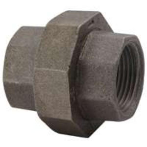 Worldwide B342 10 Malleable Ground Joint Union, 3/8", Black