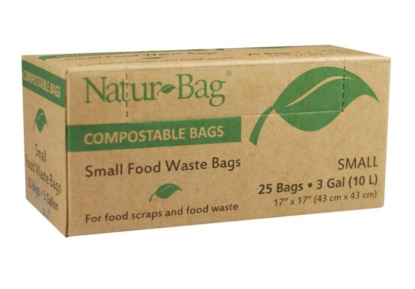 Natur-Bag NT1075-RTL-00007 Large Food Waste Compostable Bag, 13 Gallon