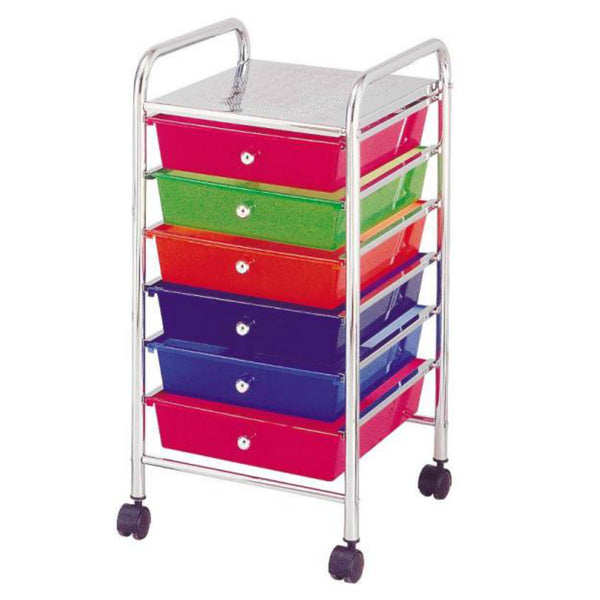 Simple Spaces G006-CH 6 Drawer Storage Cart, Chrome