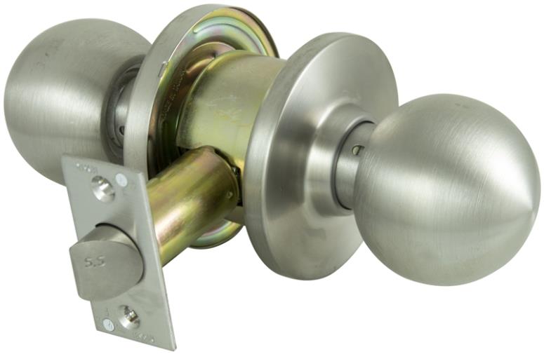 ProSource C363BV-PS Passage Knobset, 2-3/8" - 2-3/4", Metal, Stainless Steel