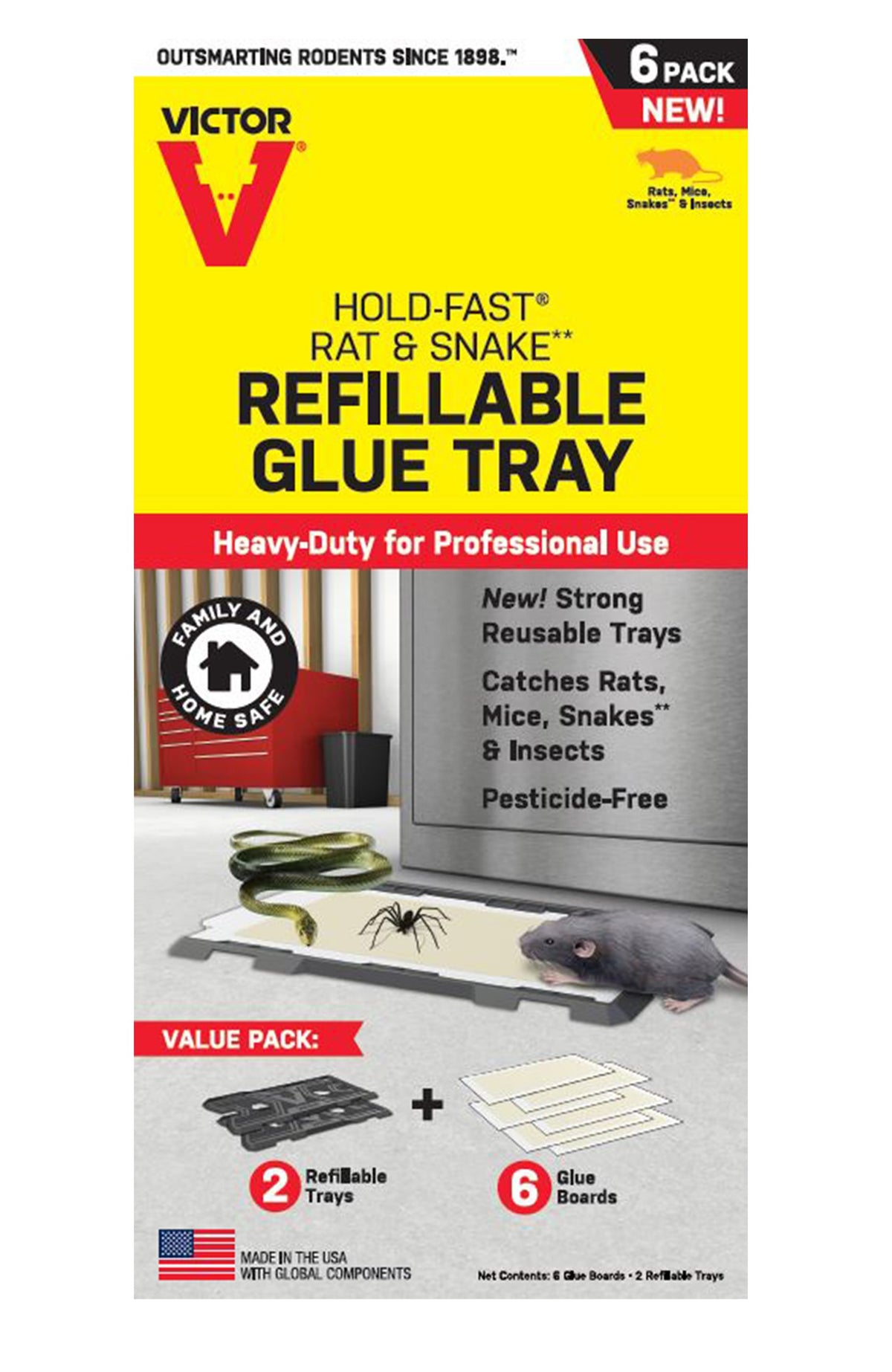 Victor M776 Hold-Fast Rat Refillable Mouse Glue Trap