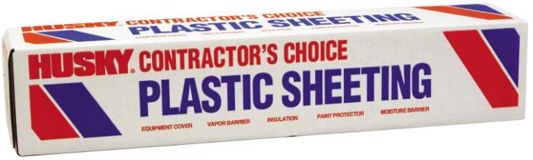 Husky CF1020B Polyethylene Sheeting, 20&#039; x 100&#039;, Black