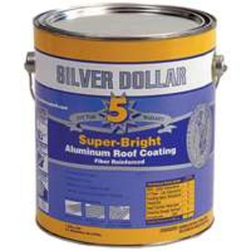 Silver Dollar 6221-GA Super-Bright Aluminum Roof Coating, 1 Gallon