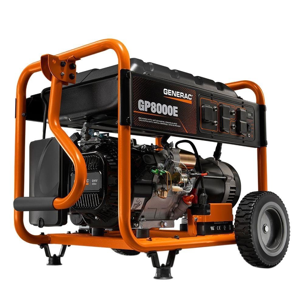 Generac Power Systems G0069540 Portable Generator, 8000 Watt, 49 State