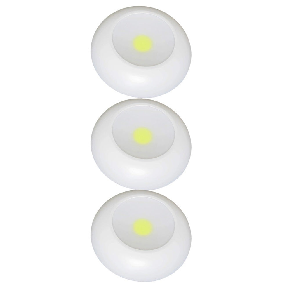 Fulcrum 30041-308 Puck Light, White, 3 Pack