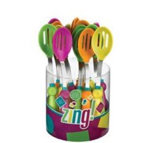 Zing 93002 Silicone Slot Spoon, 9-1/2"