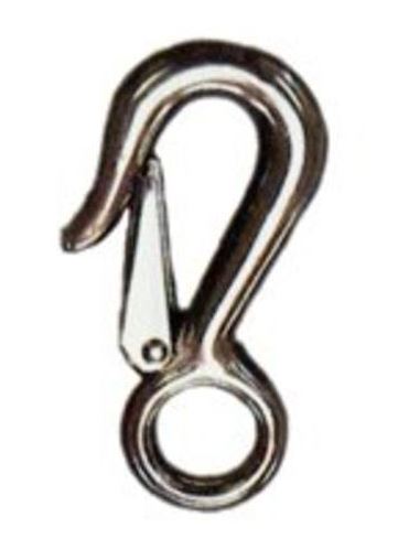 Baron 2311-3/4 Safety Hook Fixed Eye, Nickel Plated, 3/4"