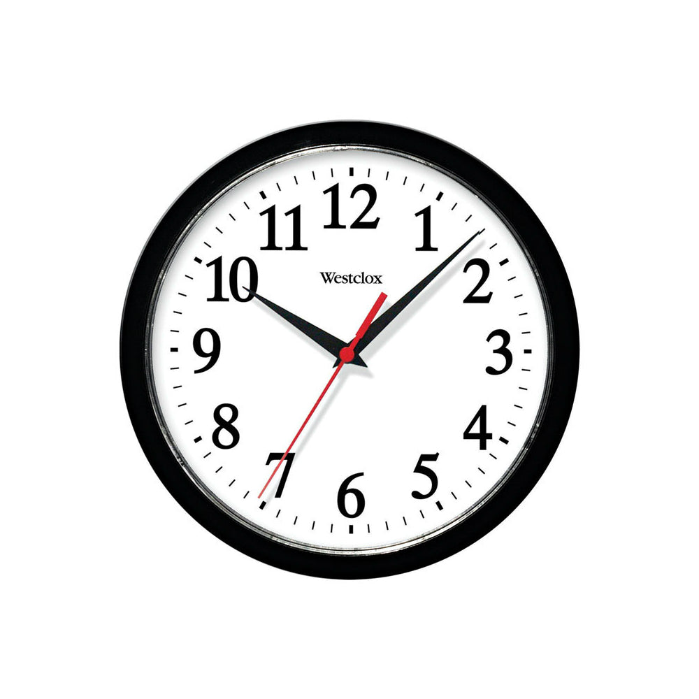 Westclox 461861 Classic Analog Wall Clock, Plastic, White