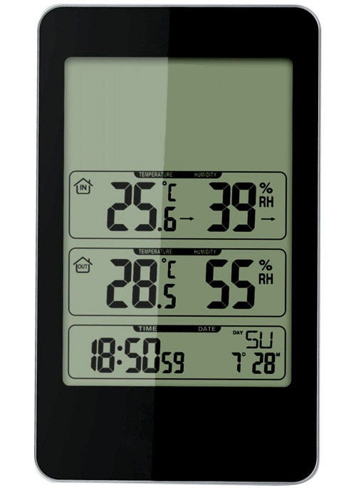 Taylor 1733 Wireless Digital Weather Station, Black