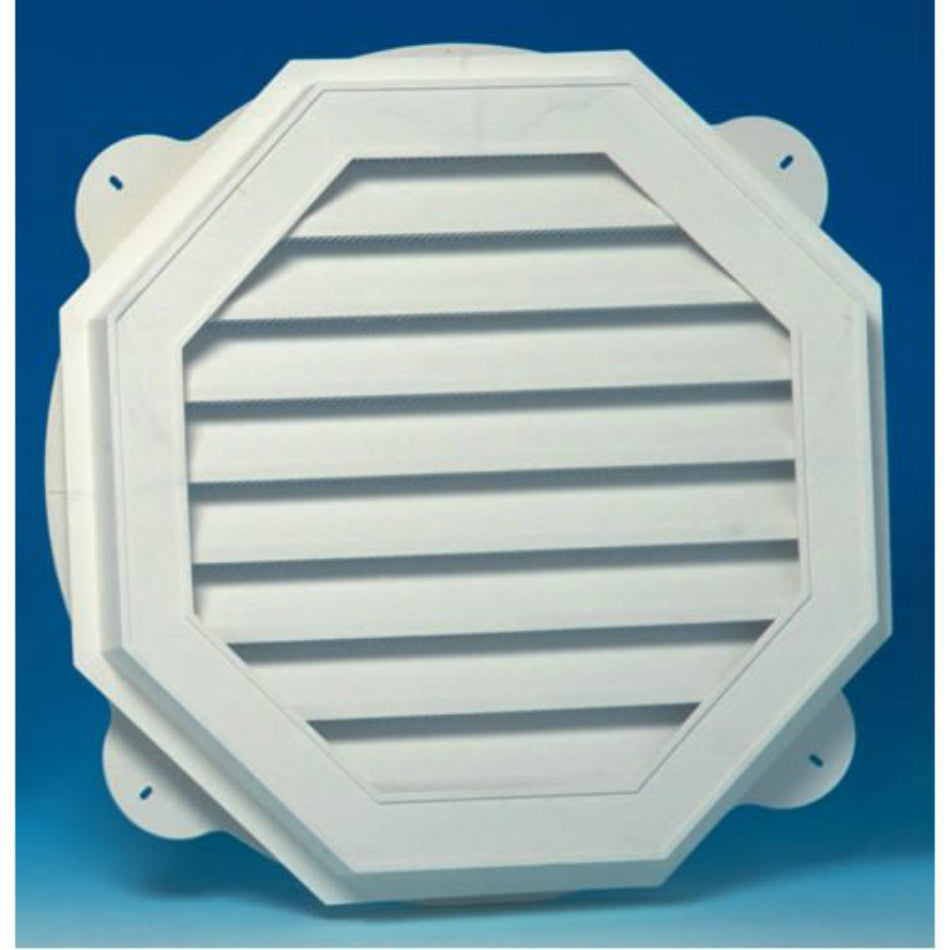 Duraflo 626060-00 White Vinyl Octagon Gable Vent, 22"