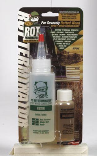 Protective Coating 350614 Rot Terminator Epoxy Wood Hardener, Amber, 3.25 oz