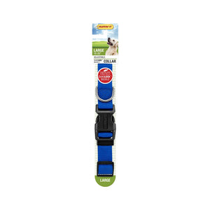Westminster Pet 7N31043 Ruffin' It Adjustable Dog Collar, Nylon, Blue, 18 - 26"