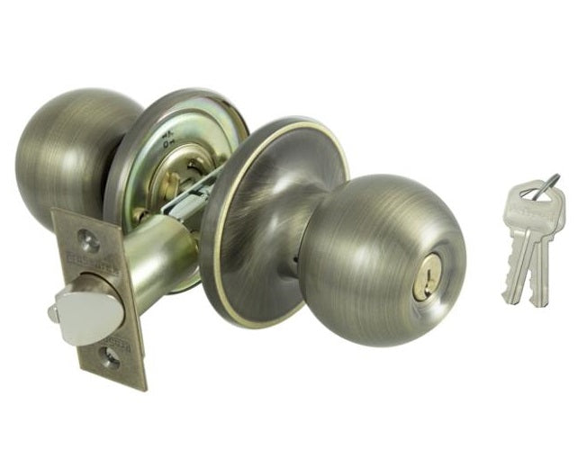 Prosource T3800V-PS Tubualar Entry Knob Lockset, KA3 Keyed, Solid Brass