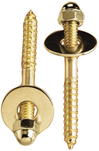 Plumb Pak PP23515 Toilet Screw Set, 1/4" x 2-1/2"