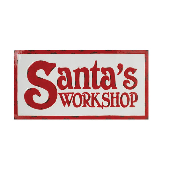 Gerson 2501010 Santa Workshop Christmas Wall Decor
