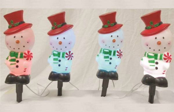 Holiday Basix 57117 Snowman Path Markers, 4 Pieces