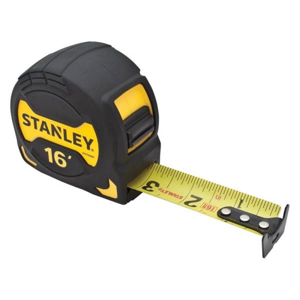 Stanley STHT33594S Tape Measure, Steel, Yellow/Black, 16'