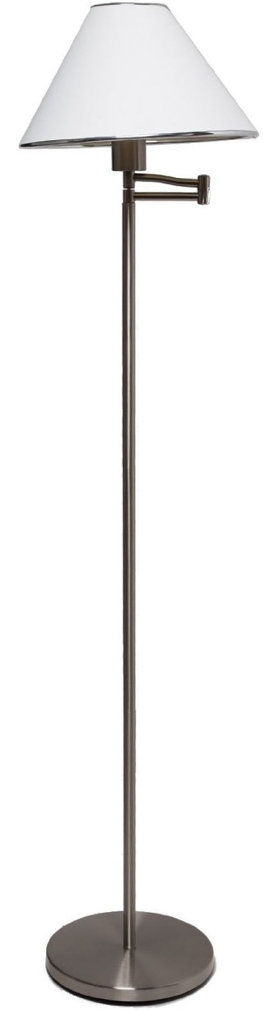 Boston Harbor TL-AF-8008 Swing Arm Floor Lamp, 55", Satin Nickel